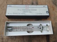 Vintage collectible American glass syringe 10 cc