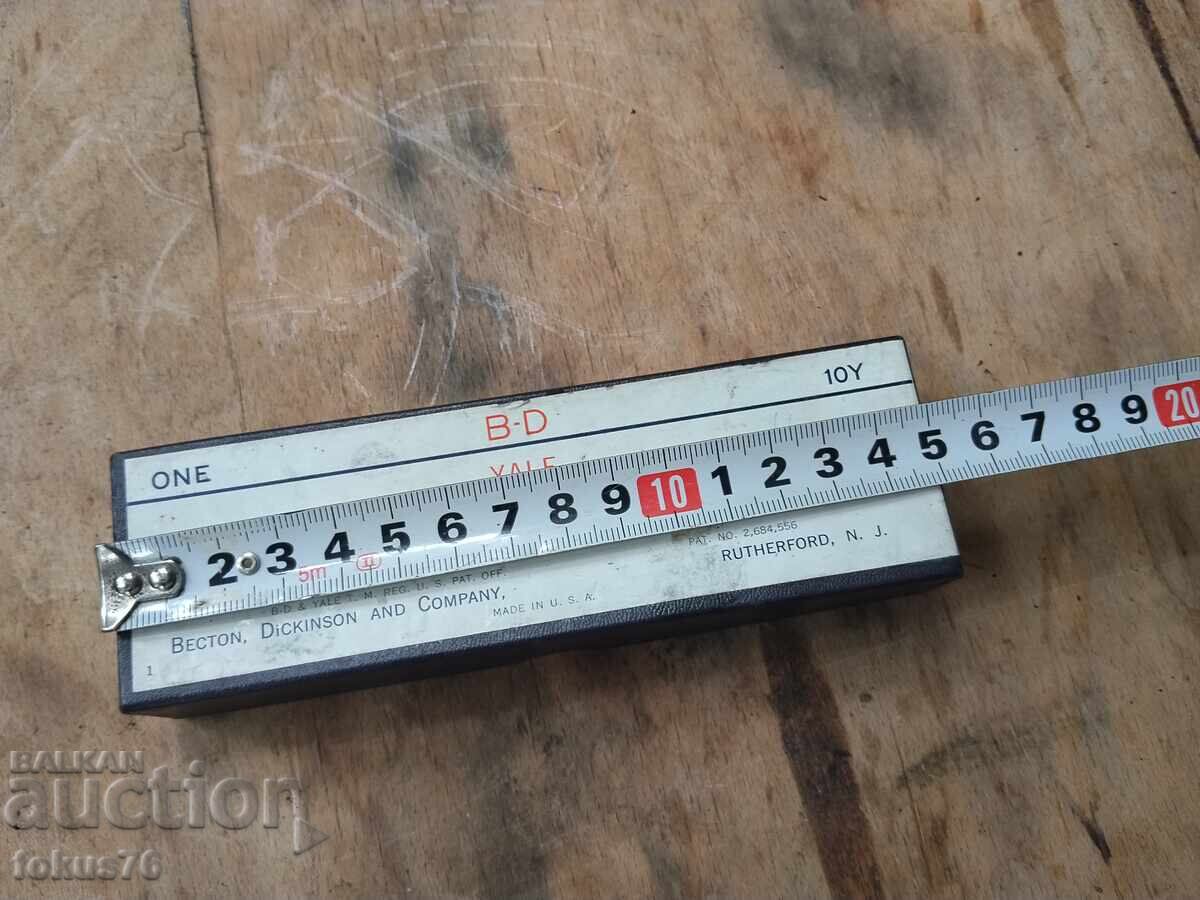 Παλιά συλλεκτική γυάλινη αμερικανική σύριγγα 10 cc - 5