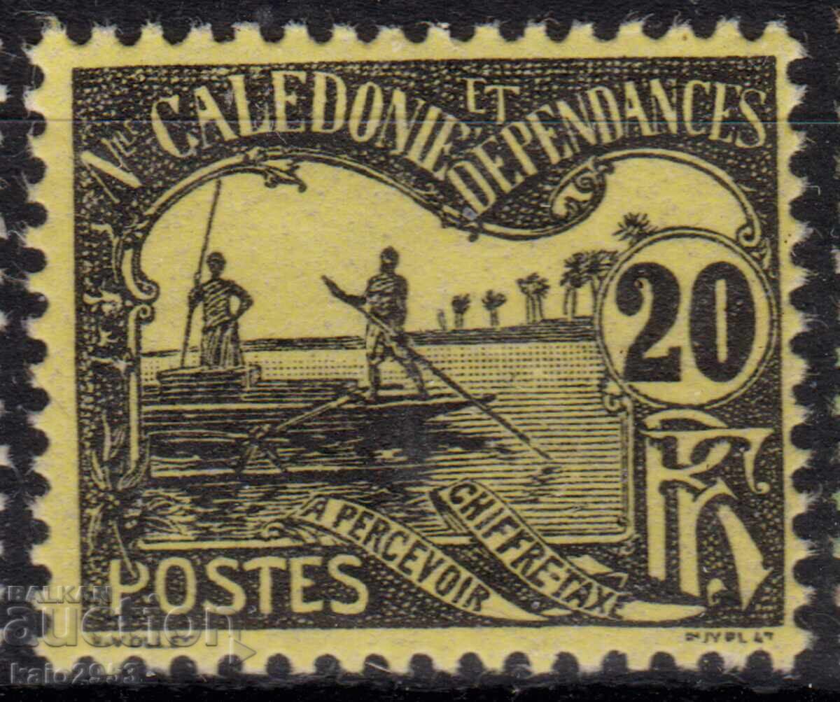 Noua Caledonie-1906-Suplimentare-Barcă, MNH