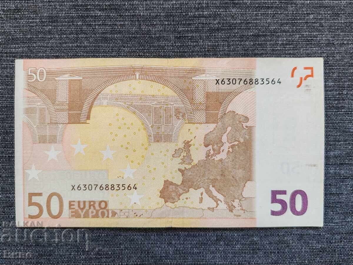 Банкнота 50 евро Германия 2002 година с цена 70.00 €