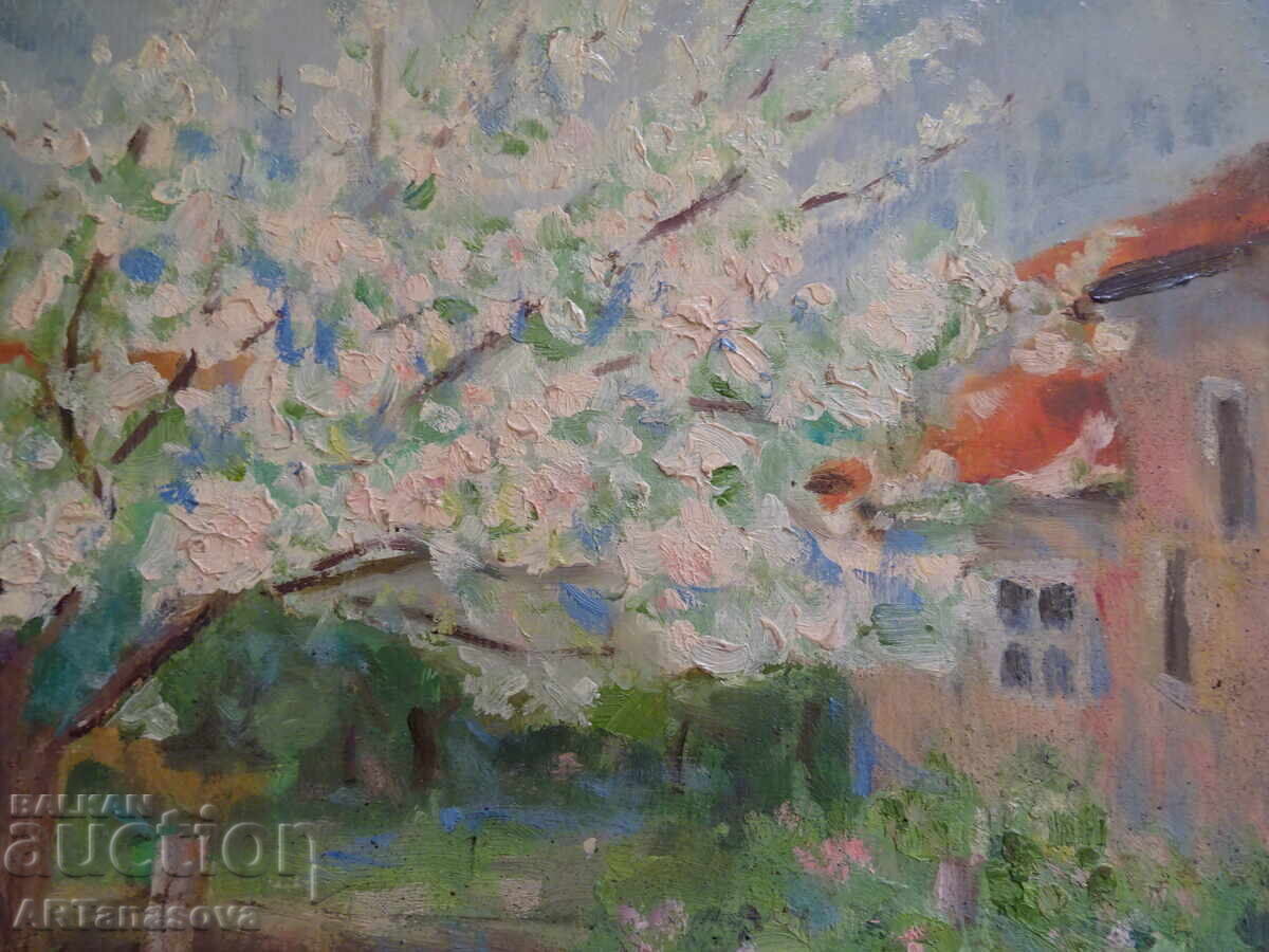 TANYA TANCHEVA painting "Spring Landscape" oil 1990 #2 with price 40.00 €