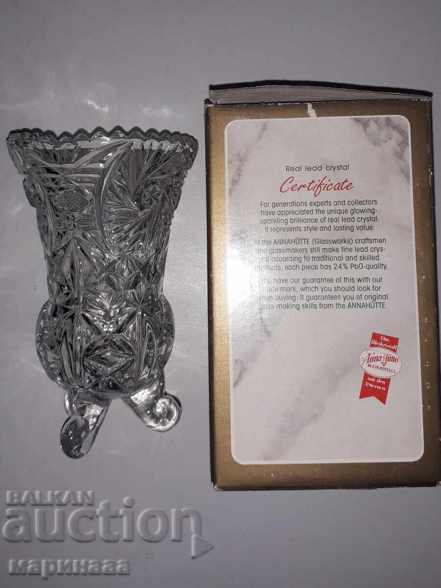 VASE. CRYSTAL. "ANNA HUTTE". GERMANY with price 8.00 € VASE. CRYSTAL. "ANNA HUTTE". GERMANY with price 8.00 €