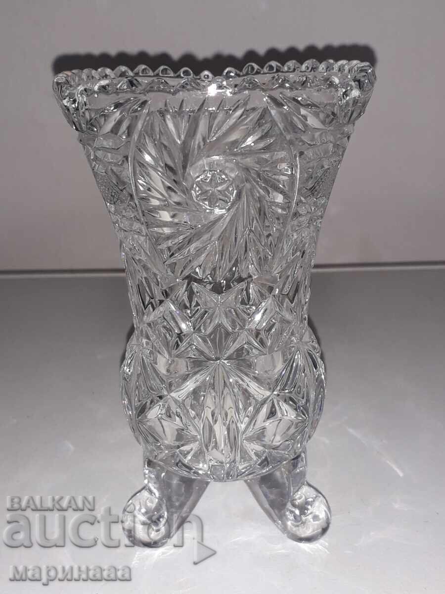 VASE. CRYSTAL. "ANNA HUTTE". GERMANY - 6 VASE. CRYSTAL. "ANNA HUTTE". GERMANY - 6