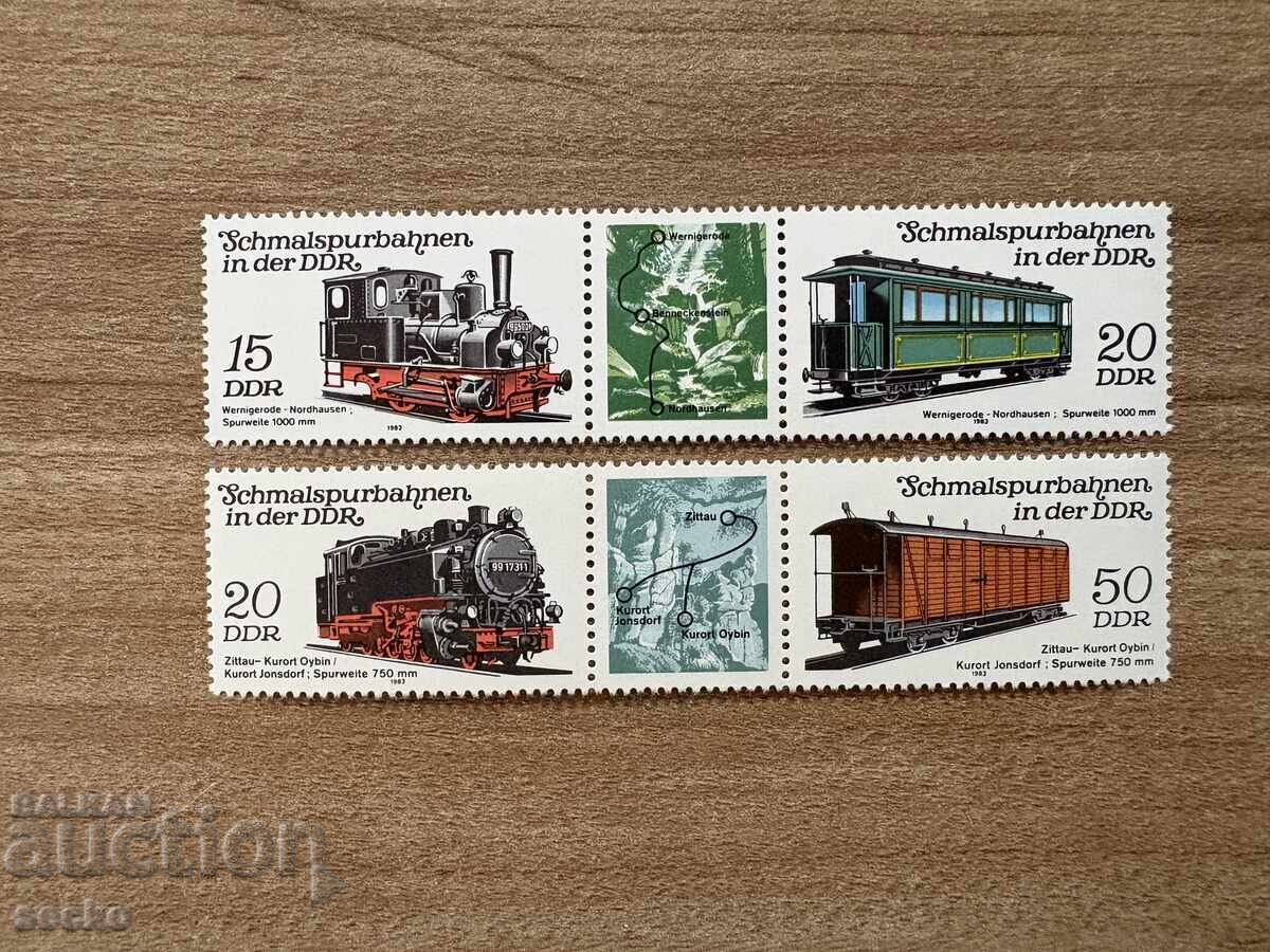 ГДР - Железопътни линии - Локомотиви и пътнически.(1983) MNH