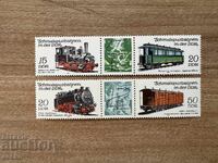 GDR - Railways - Locomotives and passenger cars (1983) MNH