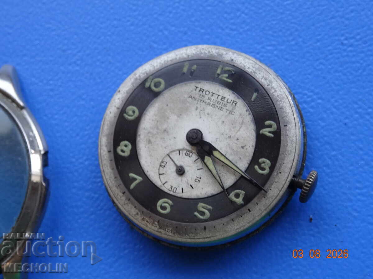WW2 COLLECTIBLE WATCH TROTTEUR SWISS - 6