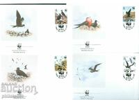 о-в Възнесение 1990 - 4 бр. FDC WWF