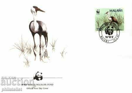 Παράδοση Malawi 1987 - 4 κομμάτια FDC Complete Series - WWF -Animals