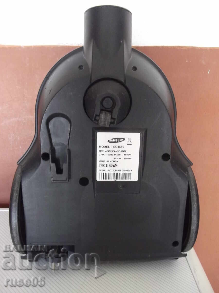 "SAMSUNG - SC4550" vacuum cleaner with container, working - 6