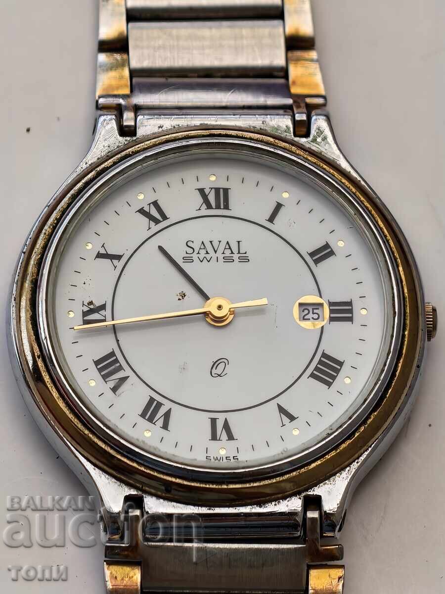 SAVAL SWISS MADE QUARTZ РЯДЪК НЕ ЗНАМ ДАЛИ РАБОТИ БЗЦ !!!! с цена 0.01 €