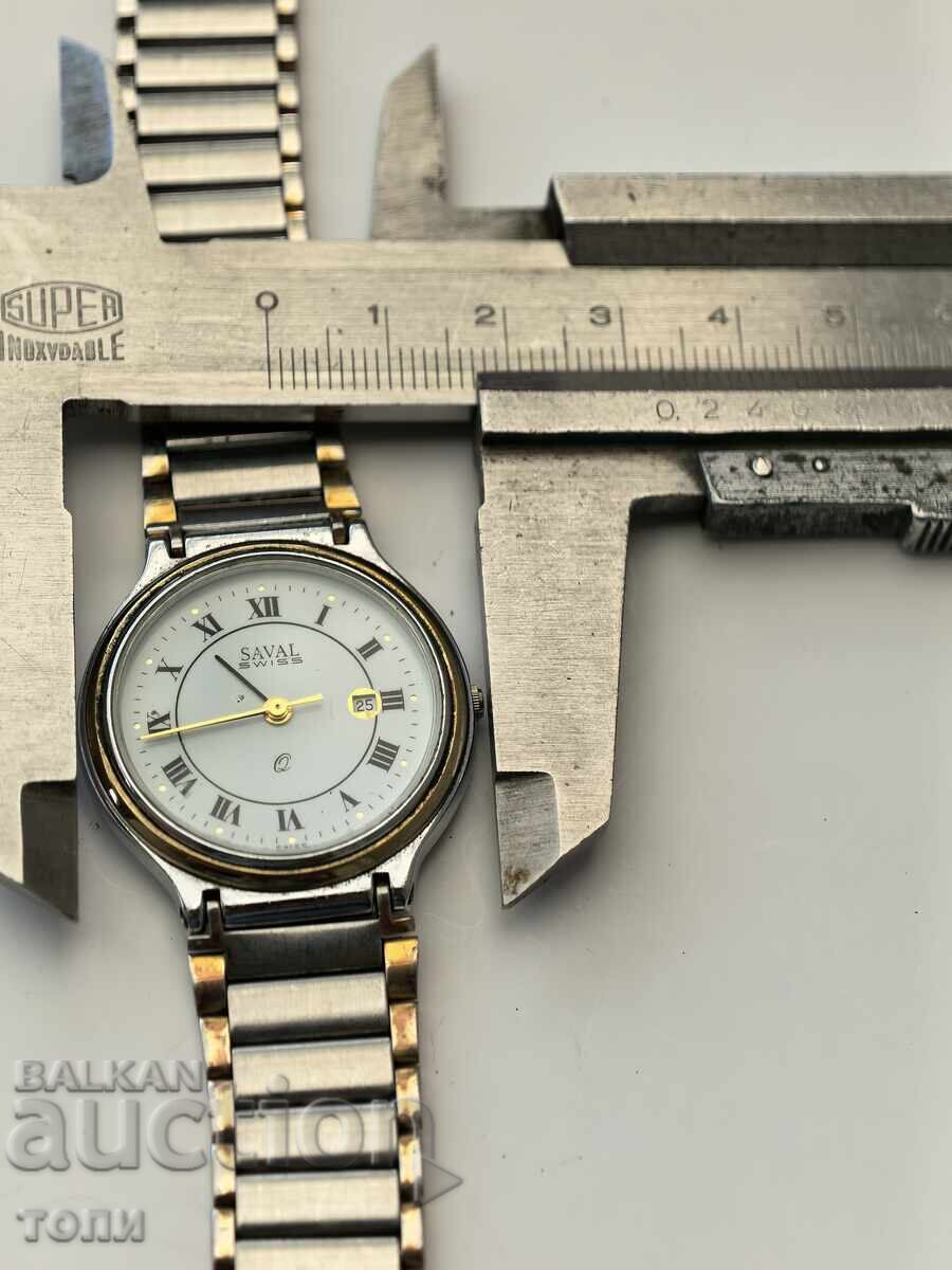SAVAL SWISS MADE QUARTZ РЯДЪК НЕ ЗНАМ ДАЛИ РАБОТИ БЗЦ !!!! - 6