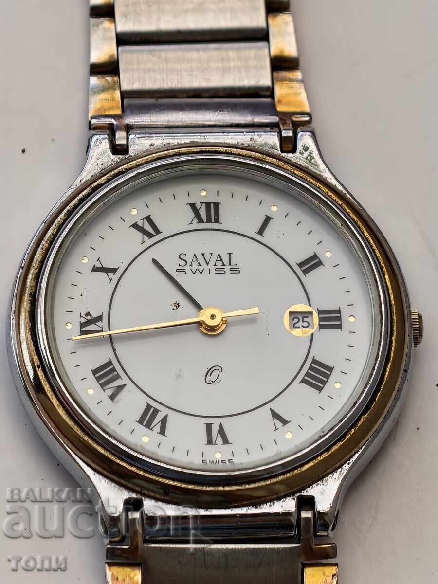 SAVAL SWISS MADE QUARTZ РЯДЪК НЕ ЗНАМ ДАЛИ РАБОТИ БЗЦ !!!!