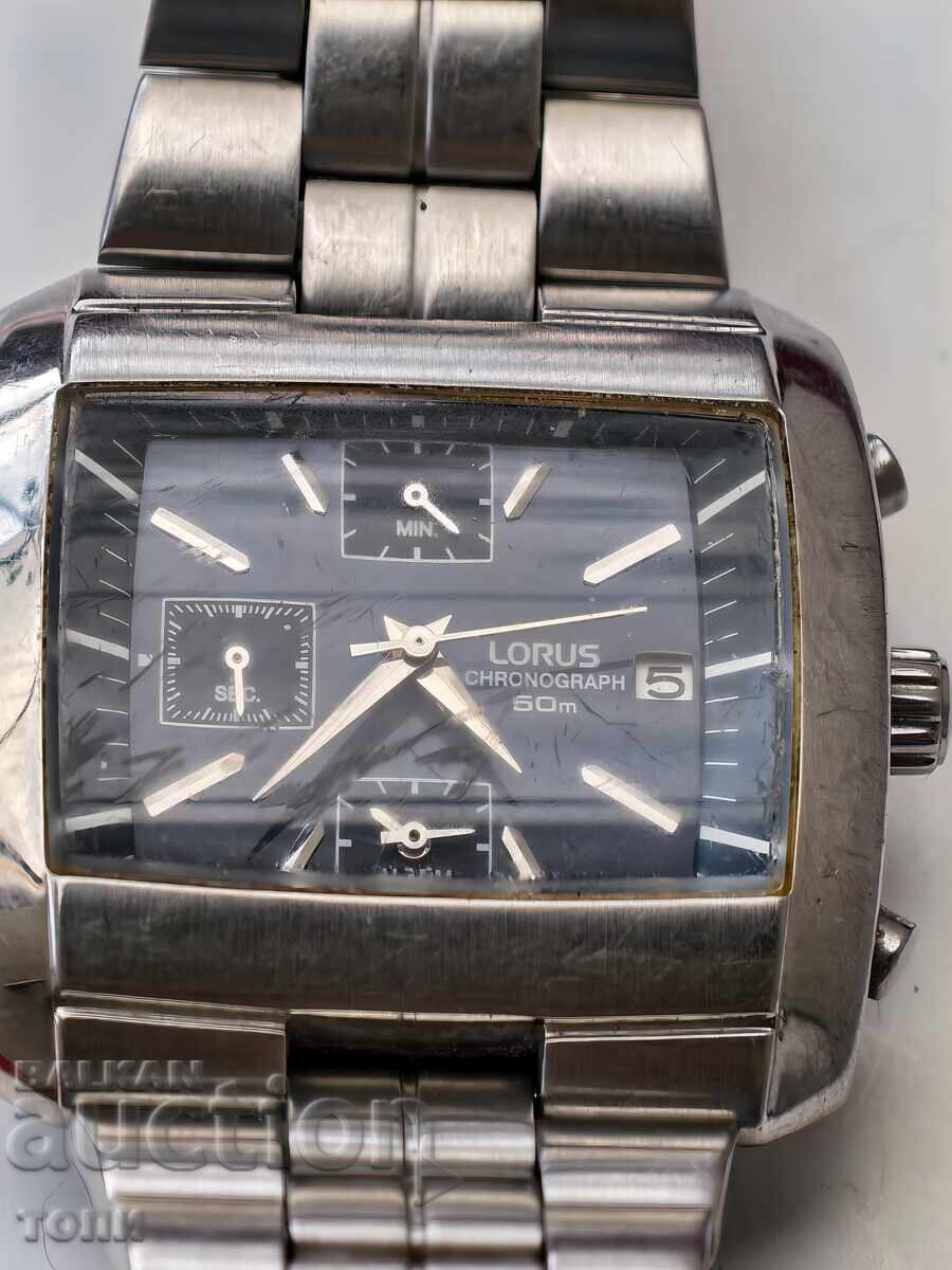 LORUS CHRONOGRAPH 50M QUARTZ РЯДЪК РАБОТИ БЕЗ ГАРАНЦИЯ БЗЦ !