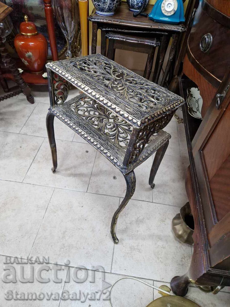 Υπέροχο αντικέ μεταλλικό τραπεζάκι κονσόλα - 7