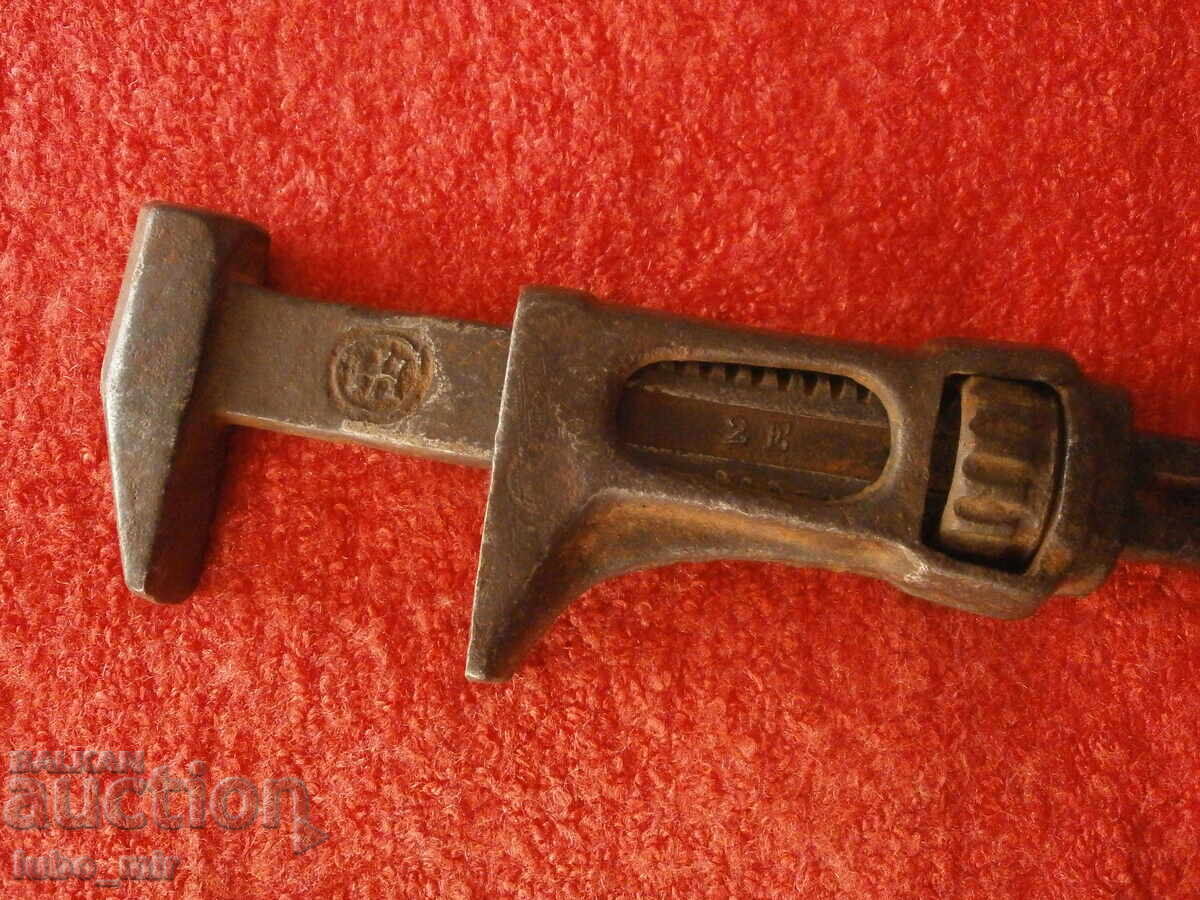 ANTIQUE GERMAN ADJUSTABLE WRENCH - 5