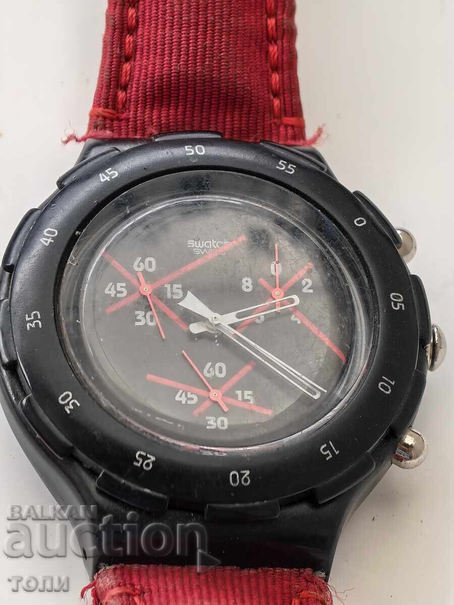 SWATCH CHRONOGRAPH QUARTZ SWISS MADE РЯДЪК НЕ ЗНАМ ДАЛИ РАБО