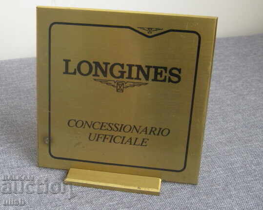 Vintage table sign advertising LONGINES watches