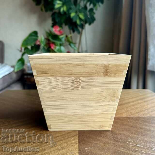 IKEA Dragan bamboo planter with waterproof insert. New! with price 5.00 €