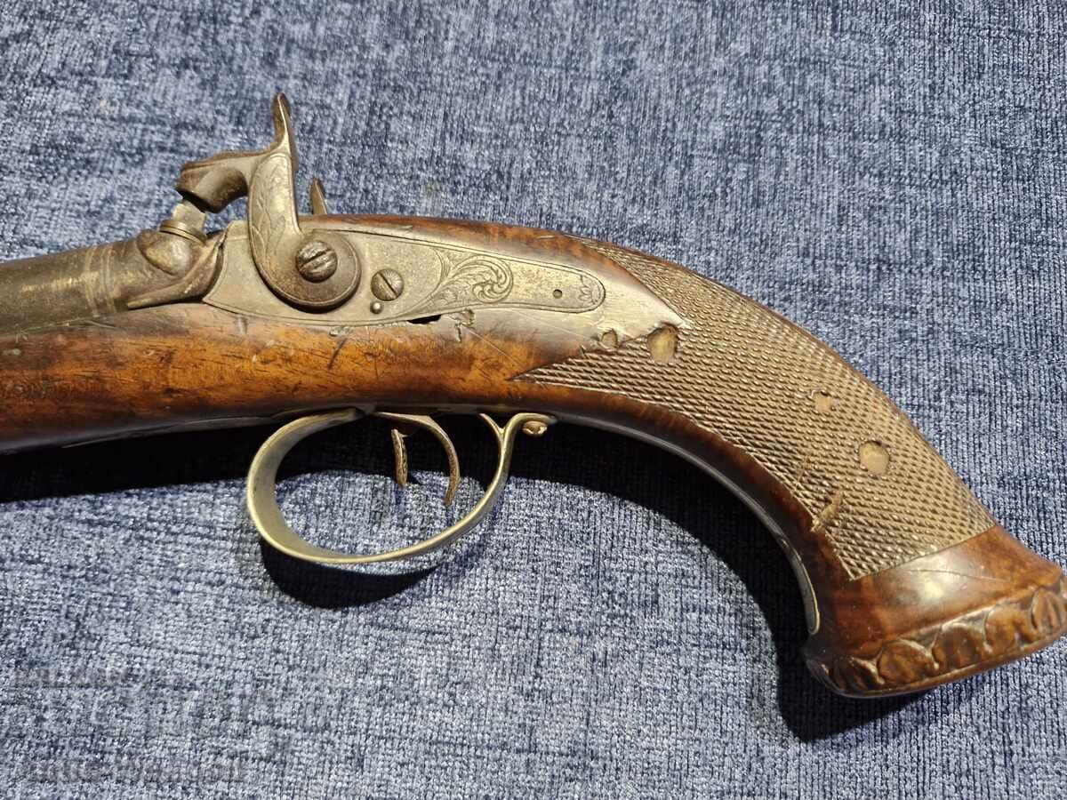 Delivery of Double-barreled percussion pistol. 45 cm
