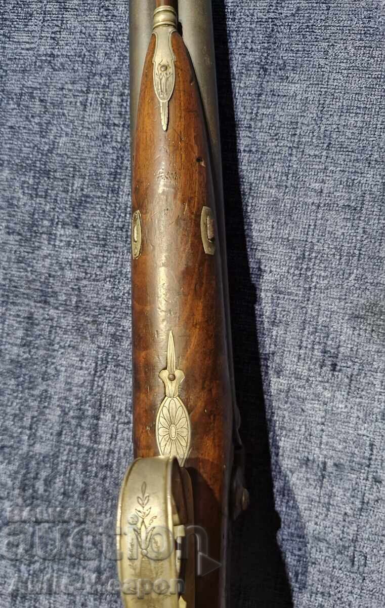 Double-barreled percussion pistol. 45 cm - 5