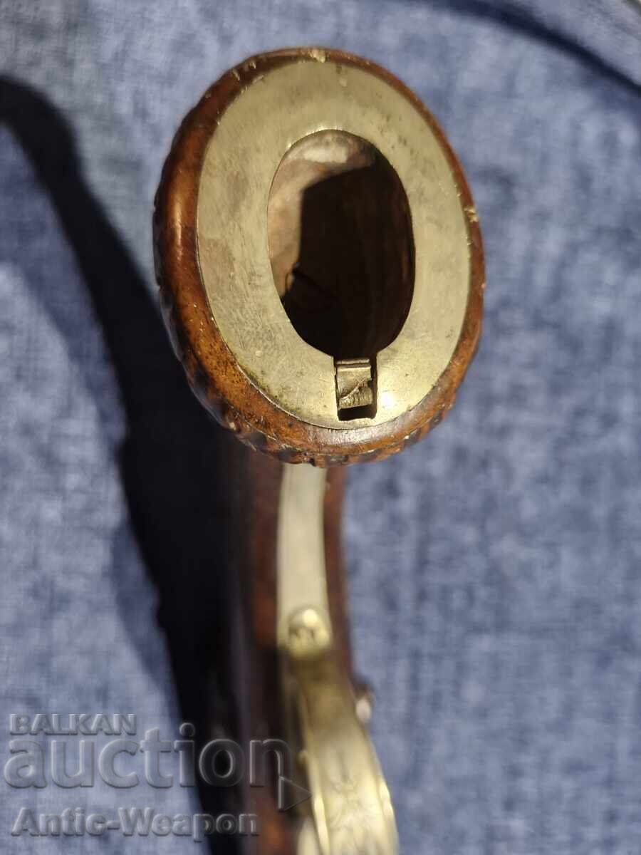Double-barreled percussion pistol. 45 cm - 6
