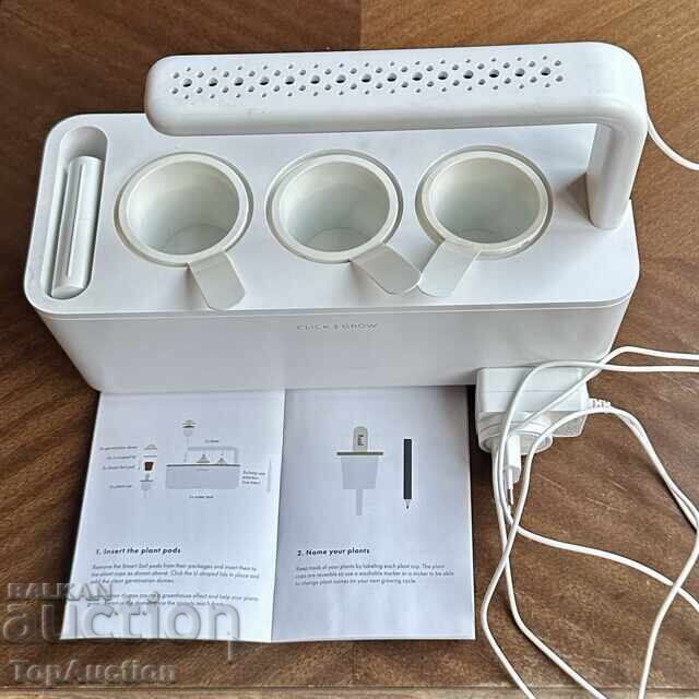 Аукцион Смарт саксия Click and Grow - Smart Garden 3, 8 W, бяла