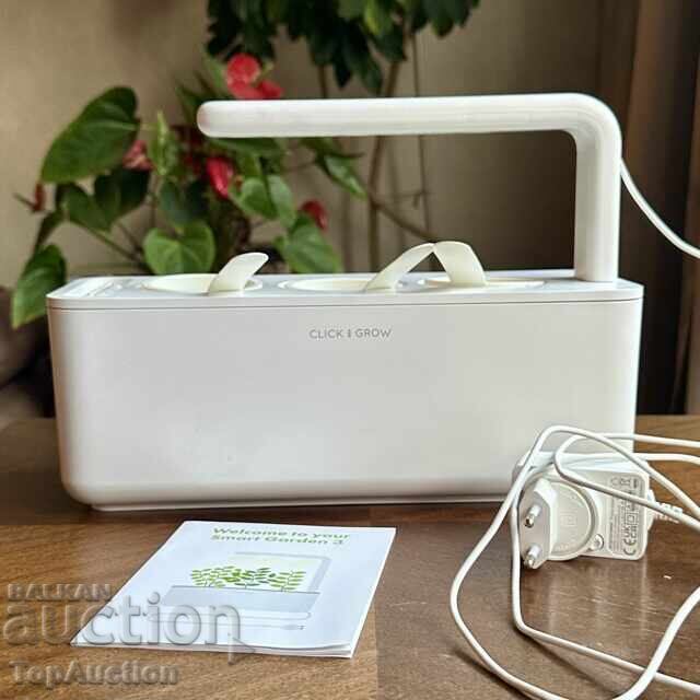 Доставка на Смарт саксия Click and Grow - Smart Garden 3, 8 W, бяла