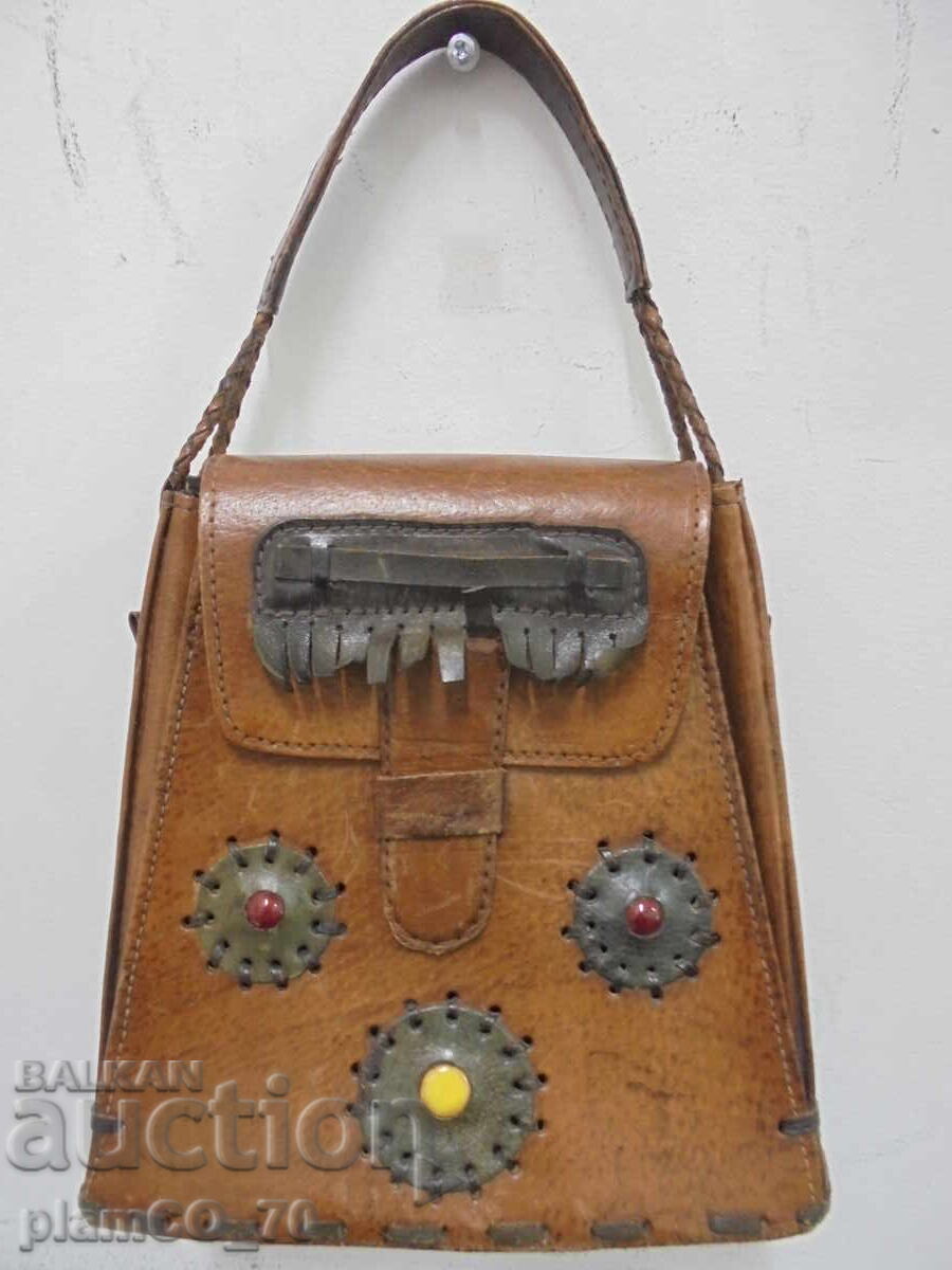 No. 8711 Vintage women's genuine leather handbag