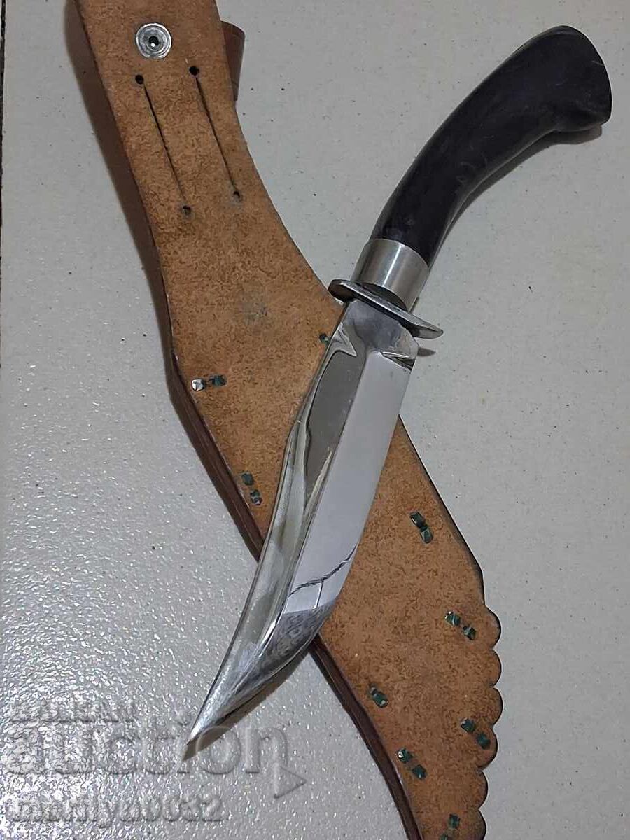 Presentation hunting knife 1984, sheath, buffalo horn handle - 7