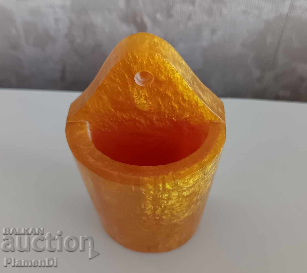 Delivery of Katalin Bakelite Lava Flow wall mount with label