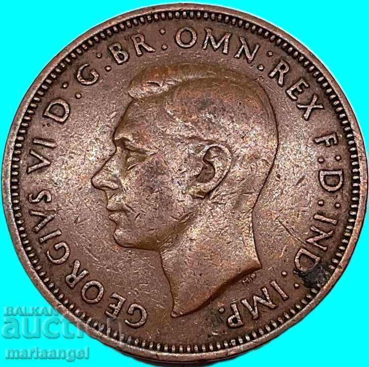 1/2 penny 1943 Marea Britanie George VI cu preț 1.95 €
