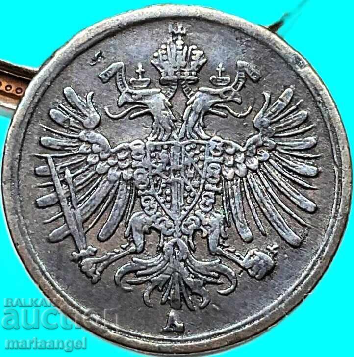 Доставка на 5/10 кройцер 1862 половин солдо Австрия за Италия - RARE