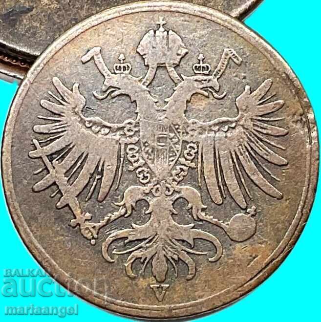1 kreuzer 1862 1 soldo Austria for Venice-Lombardy - RARE with price 9.00 €
