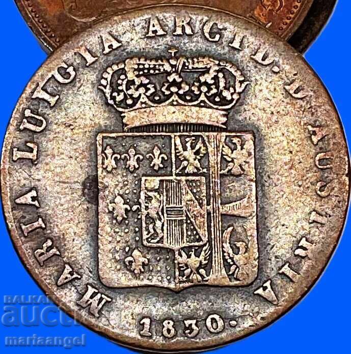 Duchy of Parma 5 Centesimi 1830 Maria Luigia 9.50g with price 18.00 €
