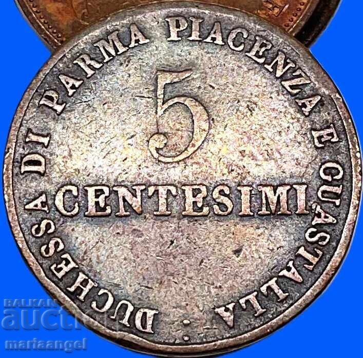 Duchy of Parma 5 Centesimi 1830 Maria Luigia 9.50g