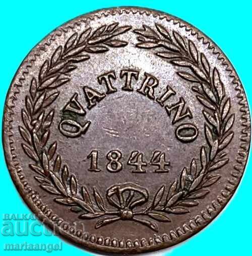 Βατικανό quattrino 1844 Γρηγόριος XVI - ΣΠΑΝΙΟ - 7