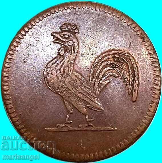 1 pfennig 1822 Frankfurt Germania - rar - 5