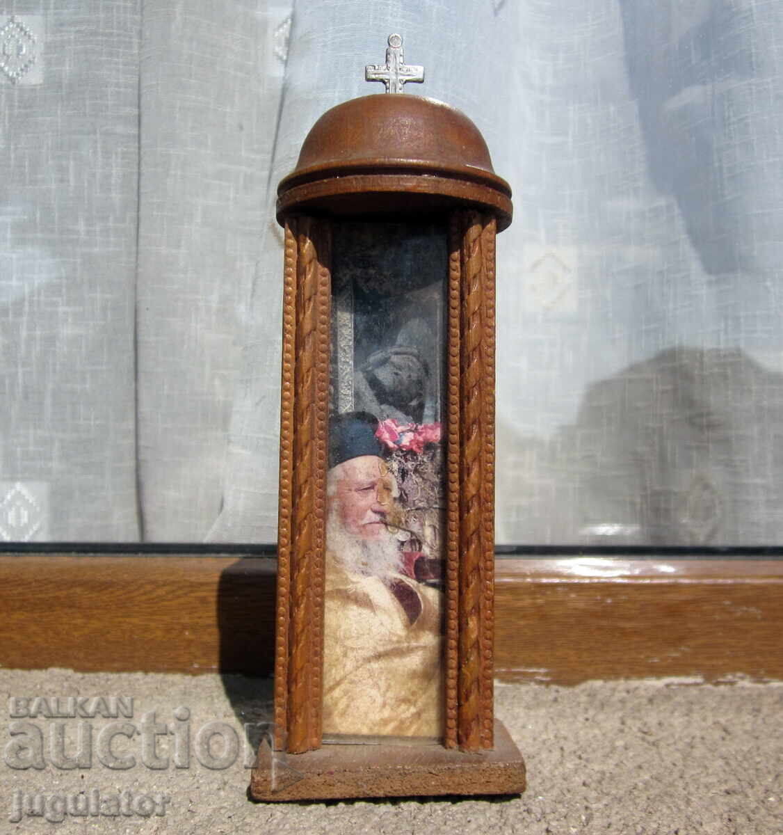 Old small Bulgarian handmade wooden altar
