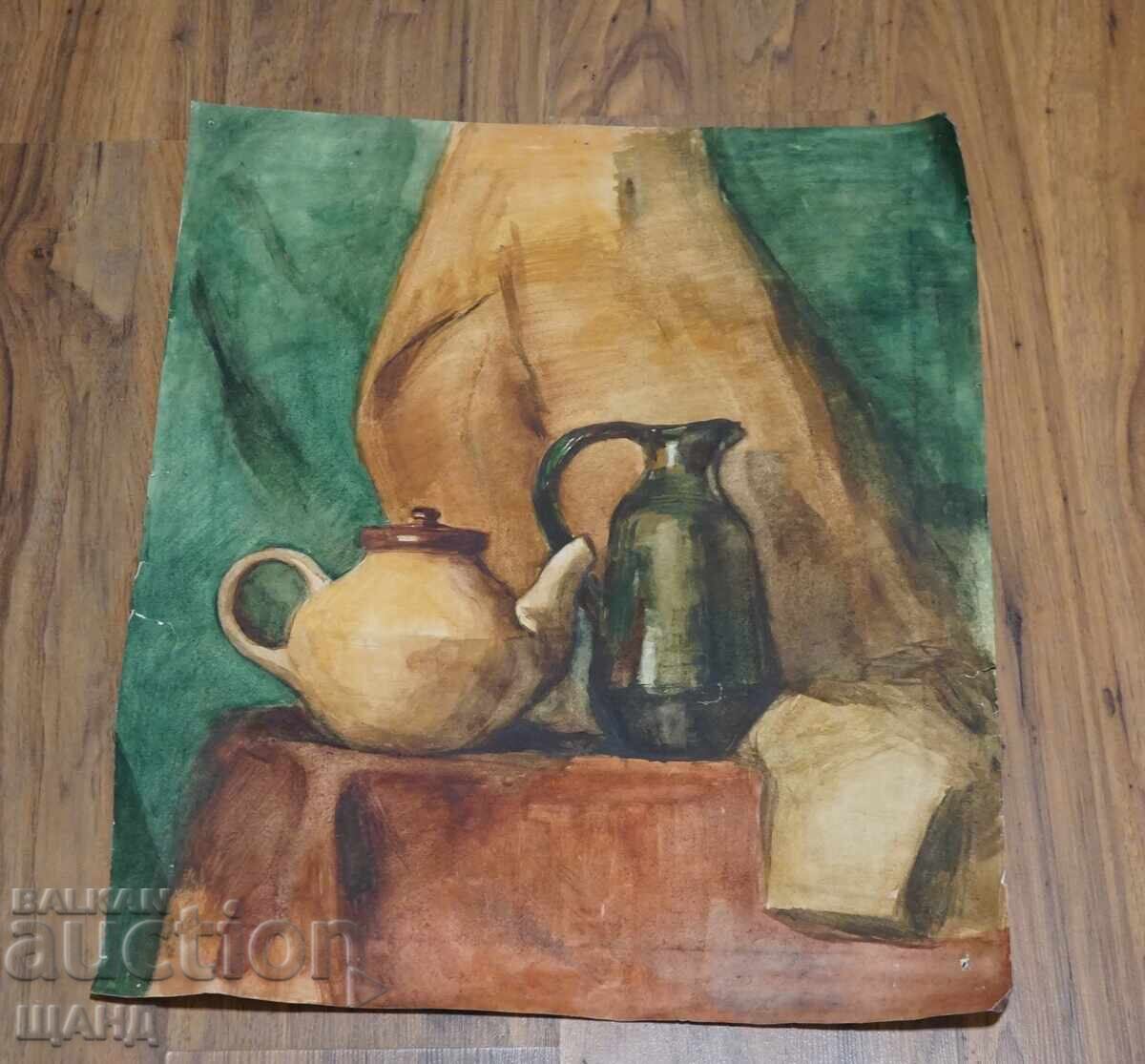 Dimitar Petrov Watercolor still life painting