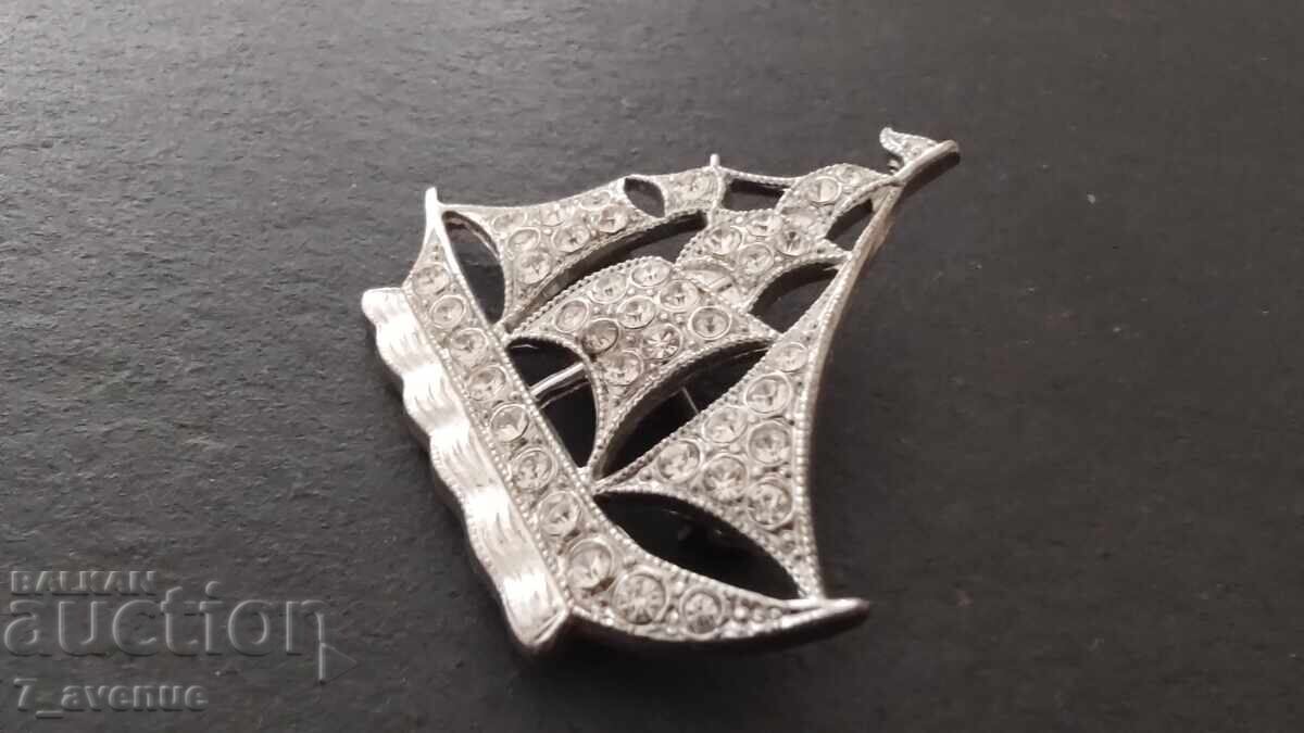 Vintage brooch, old, rare model, ship romance with price 69.00 €
