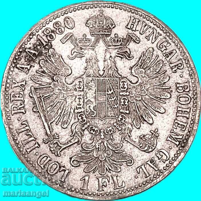 1 Флорин 1880 Австрия Франц Йозеф I сребро - 6