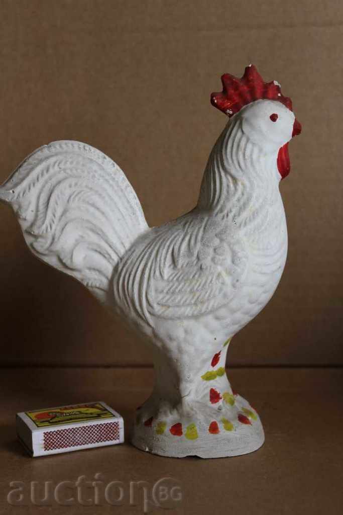 Livrarea ÎNCEPUTUL SEC. XX PUȘCULIȚĂ FIGURINĂ DIN IPSOS STATUETĂ COCOȘ PUȘCULIȚĂ
