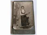 Old Photo Photograph Cardboard Violin Violin Bow
