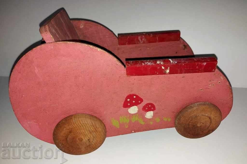 KINGDOM LARGE CHILDREN'S WOODEN DOLL STROLLER TOY