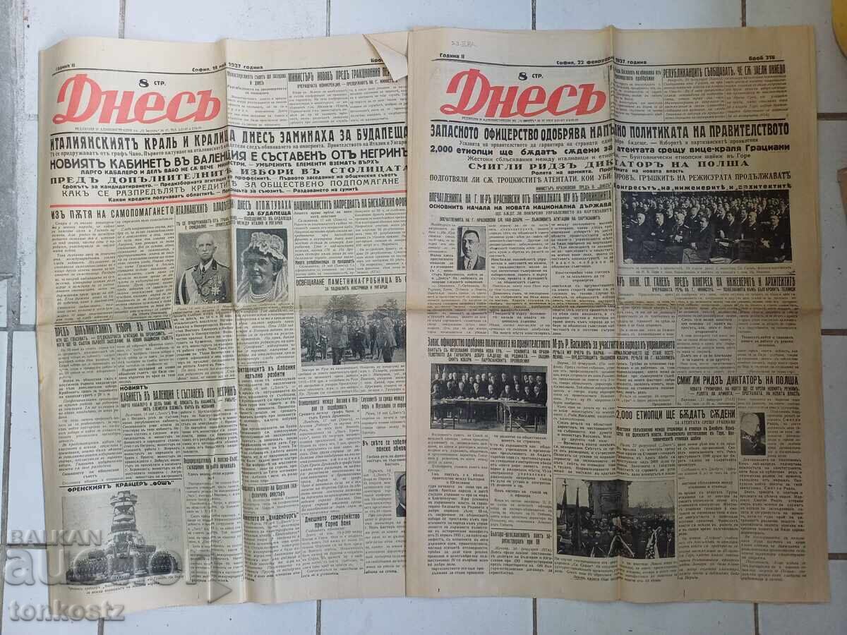 2 pcs Today 1937, 8 pages each