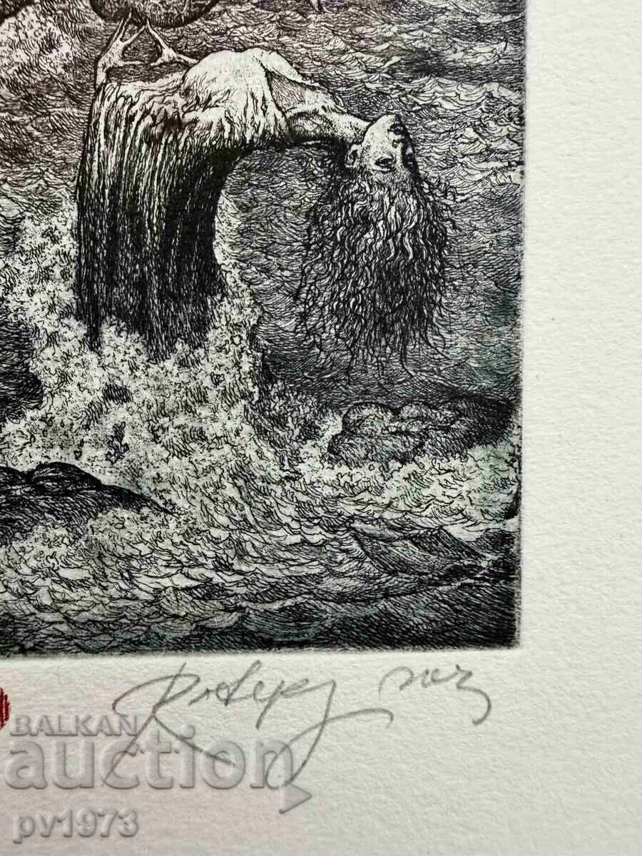 Δημοπρασία Robert Baramov - οξυγραφία, υπογεγραμμένο, 2003