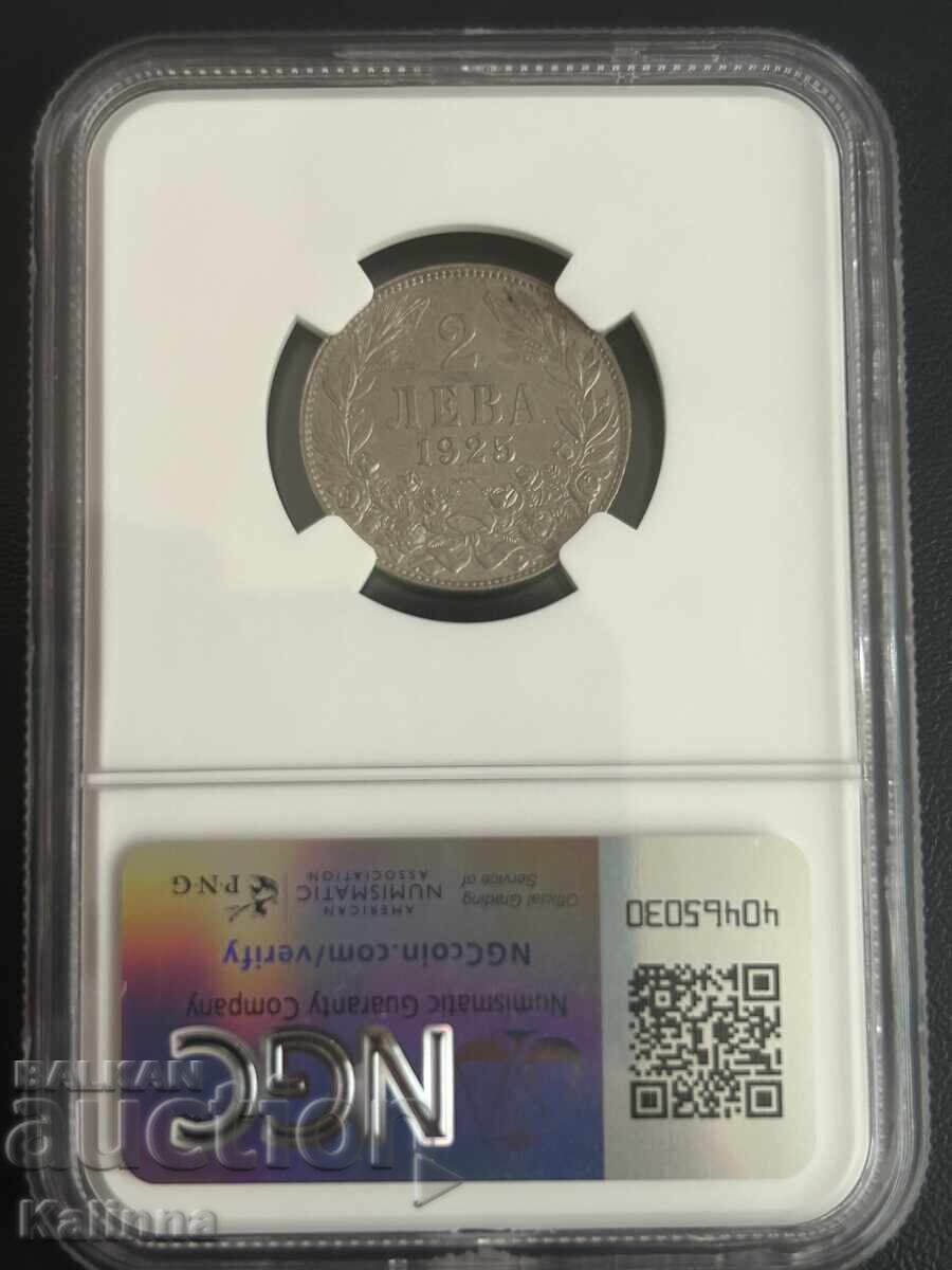 2 лева 1925 MS 64 с цена 550.00 €