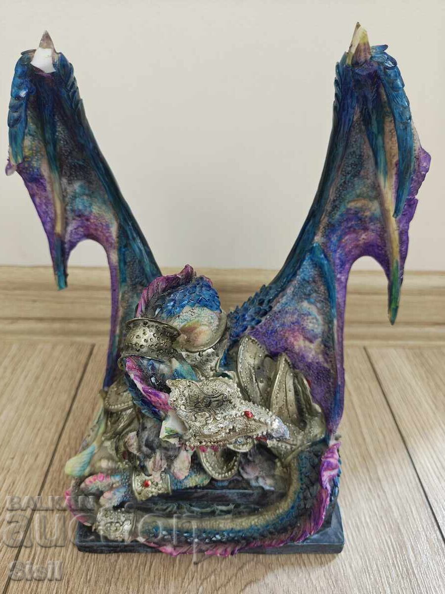 Decorative fantasy figurine "Dragon in armor"
