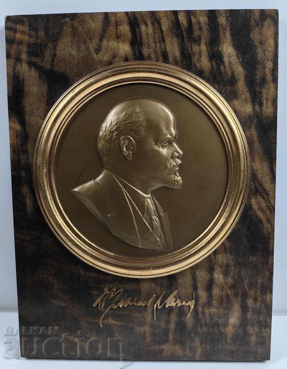 Licitație RAR DE LUX BAR RELIEF LENIN PANOU DE PERETE SOC SOCA URSS