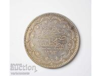 20 kuruș AH 1293 / 1876 - Imperiul Otoman › Abdul Hamid al II-lea